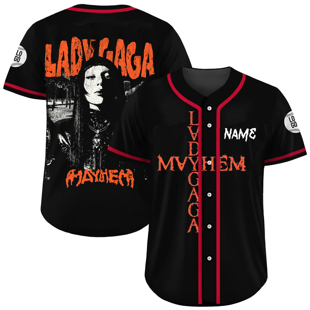 Personalized Ladygaga Mayhem Baseball Jersey