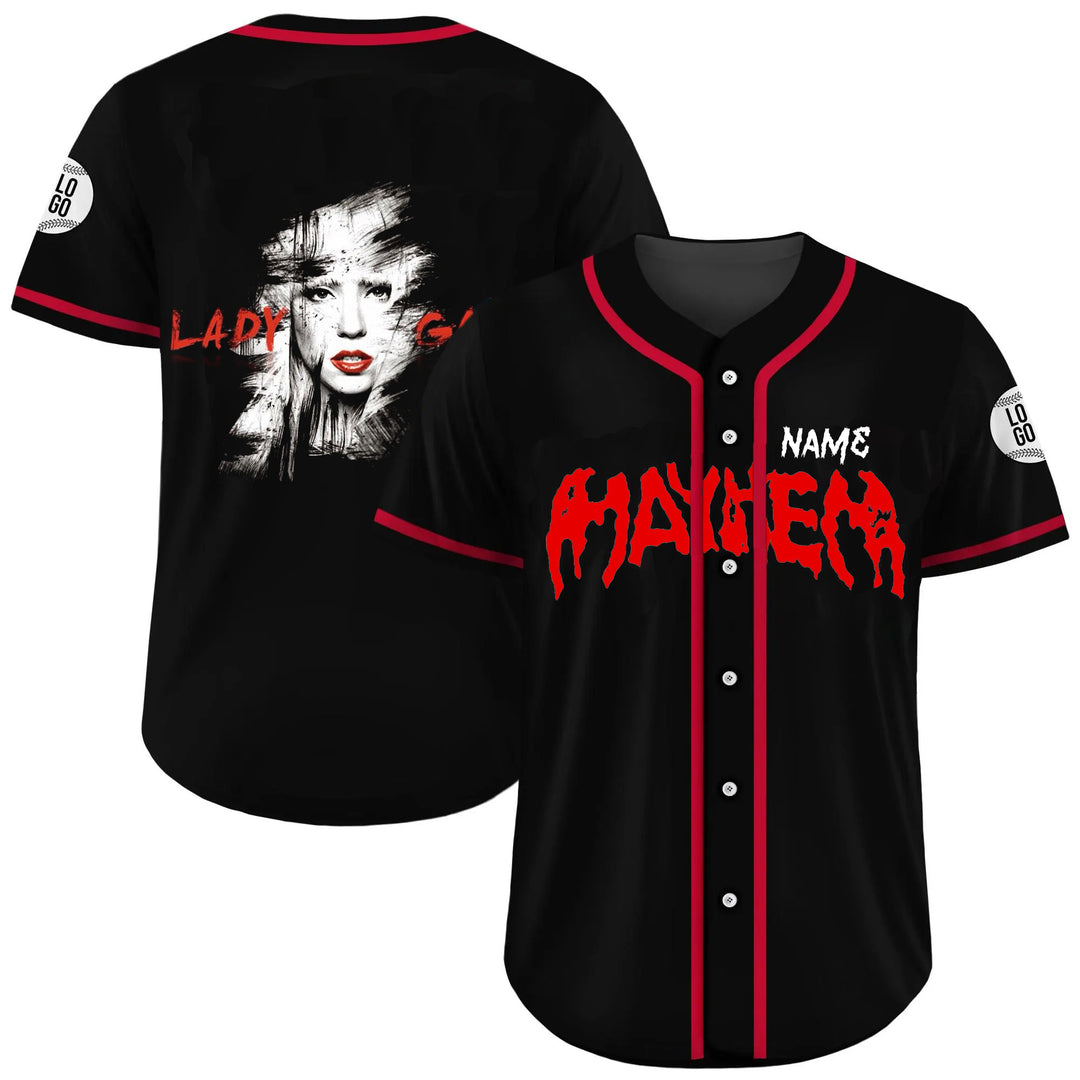 Personalized Ladygaga Baseball Jersey
