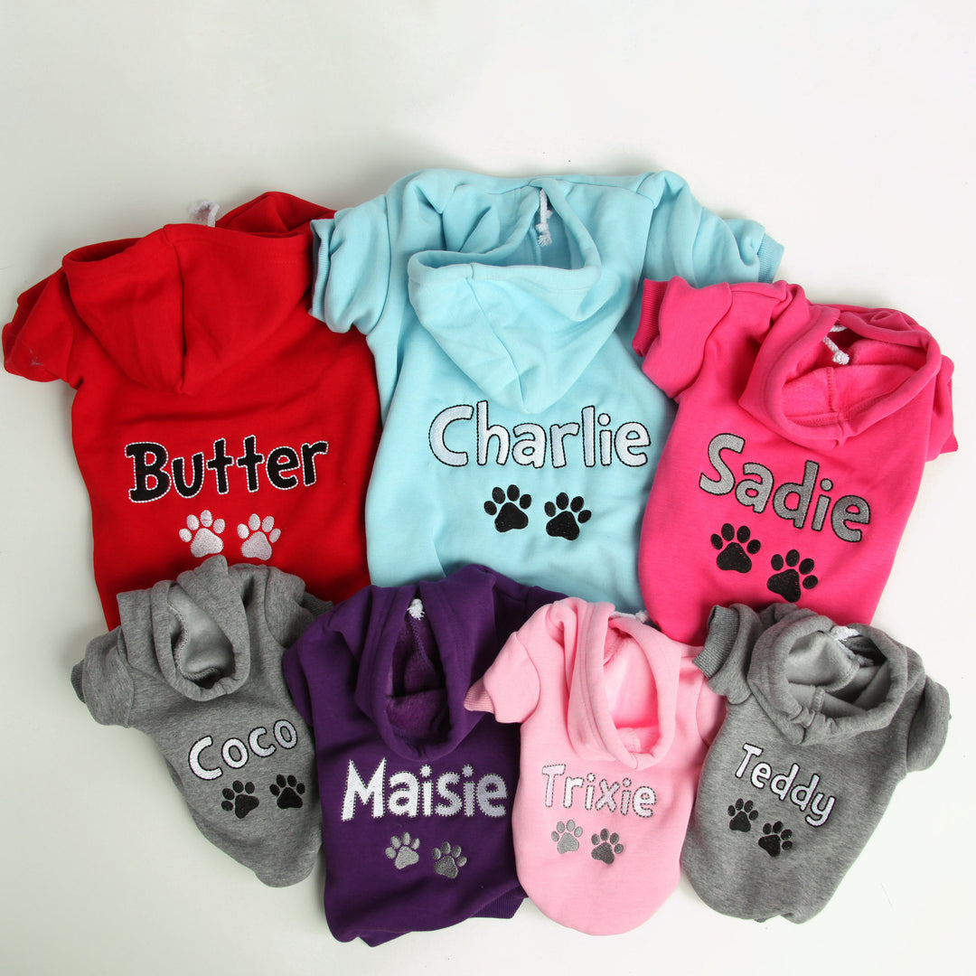 Personalized Dog Hoodie - Embroidered Name Pet Hoodie