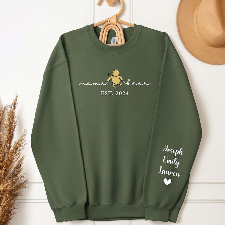 Custom Mama Bear Est Year Sweatshirt