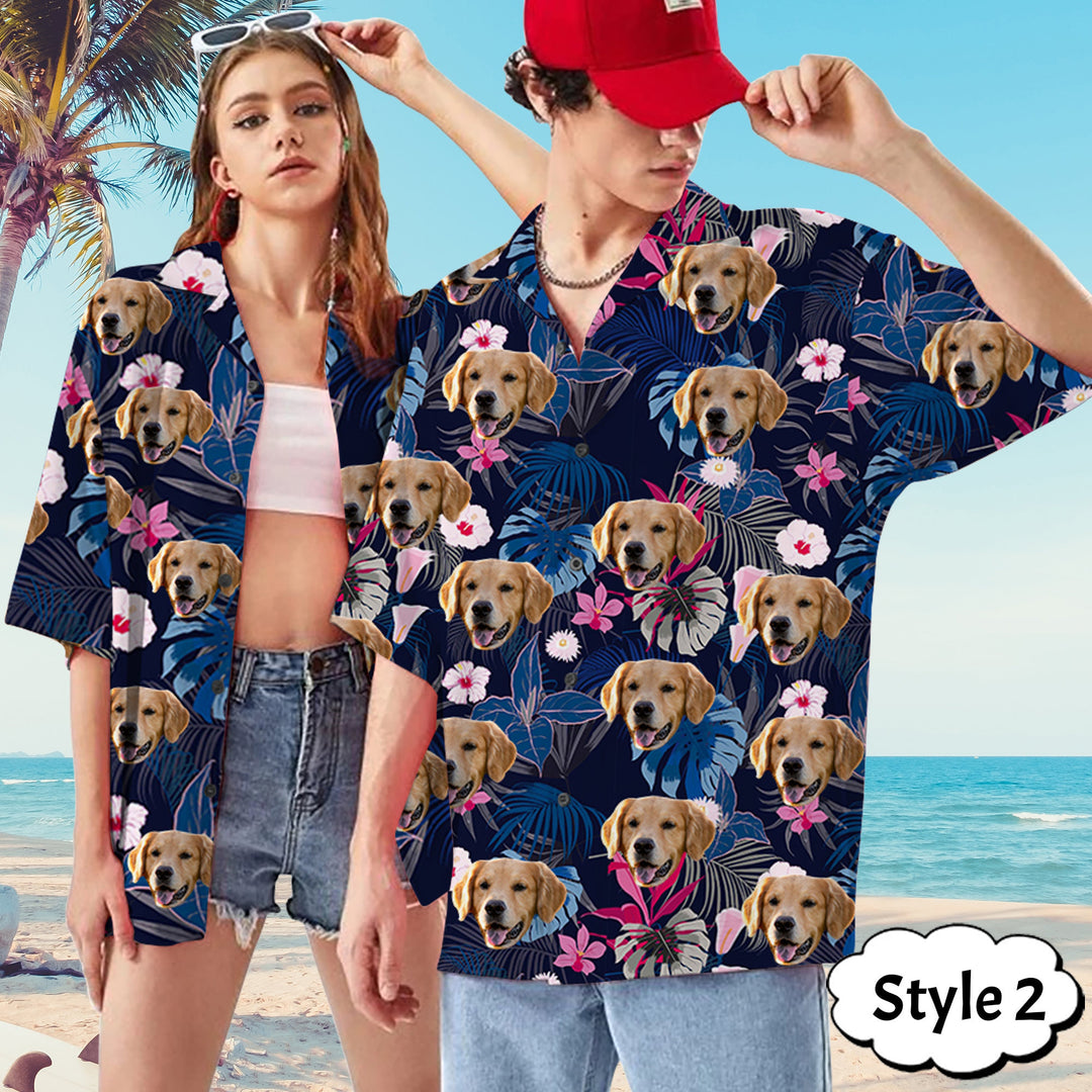 Personalized Pet Beach Shirt for Man Women  Dog Hawaiian Shirt