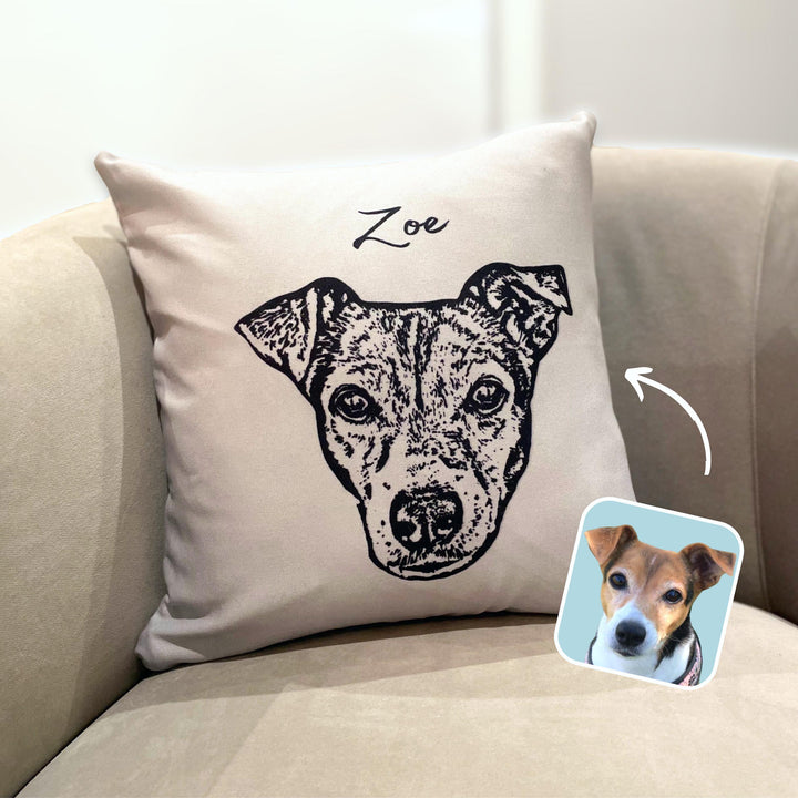 Custom Pet Pillow Using Pet Photo + Name Custom Dog Pillow