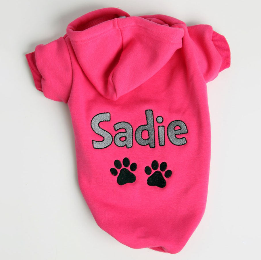 Personalized Dog Hoodie - Embroidered Name Pet Hoodie