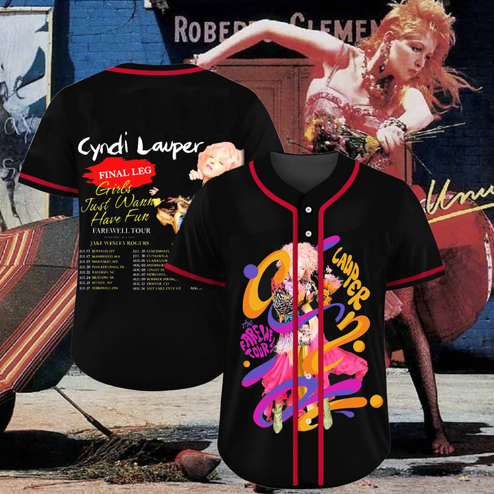 Cyndi Lauper Final Leg Jersey, Cyndi Lauper Girl Just Wanna Have Fun Farewell Tour 2025 Jersey