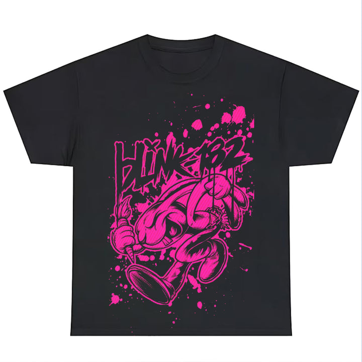 Personalized Blink‑182 Rabbit Print T-Shirt