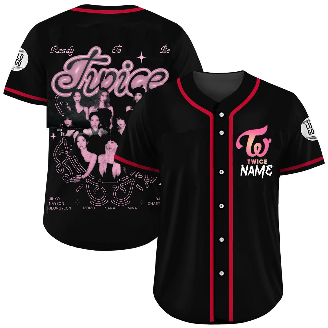 Personalized Twice Photo Baseball Jersey