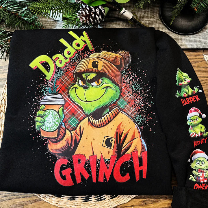 Custom Christmas Mama Daddy With Kids Name Sweatshirt