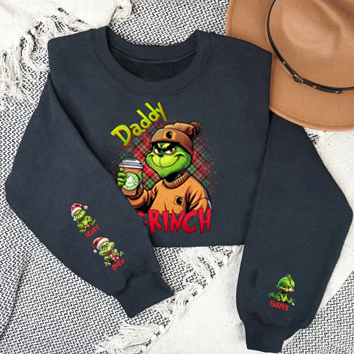 Custom Christmas Mama Daddy With Kids Name Sweatshirt