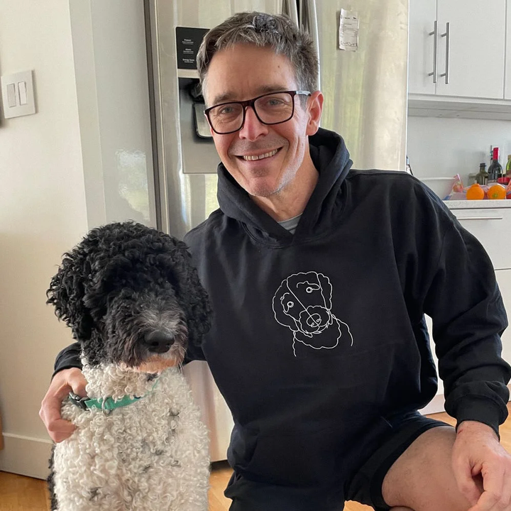 Custom pet embroidered sweatshirt, embroidered sweatshirt pet face and name