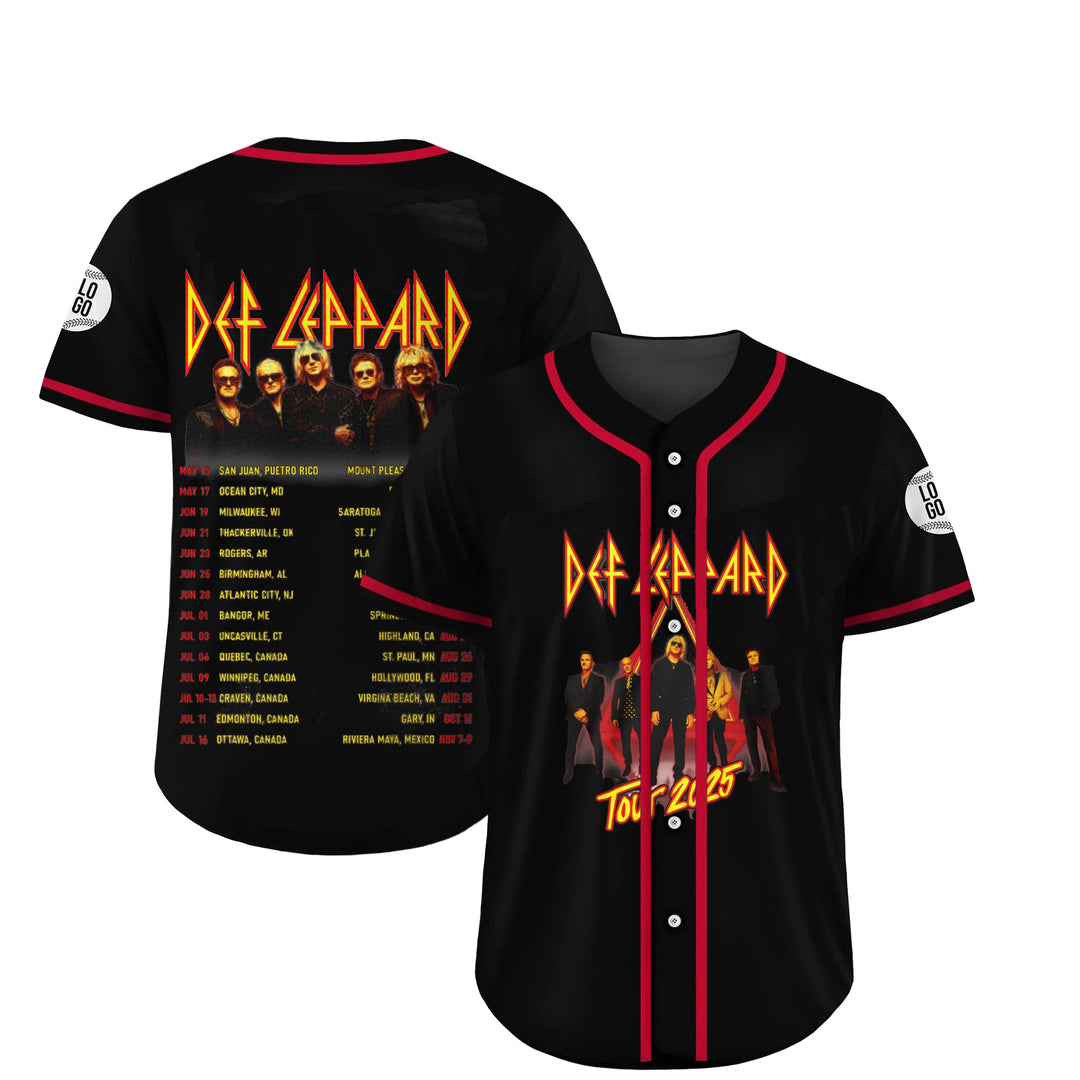 Personality Talk Def 2025 Tour Leppard  Baseball jersey