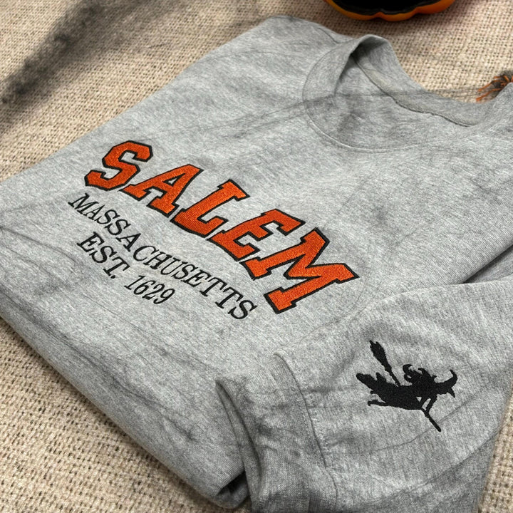 Salem Massachusetts Embroidered Sweatshirt