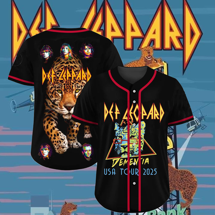 Custom Deaf Leppard Dementia Usa Tour 2025 Jersey