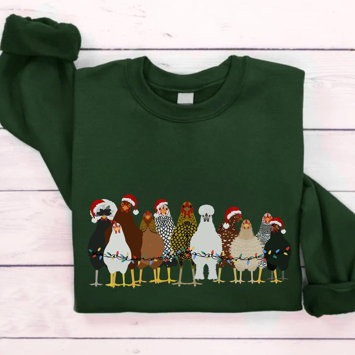 Christmas Harvest print hoodie