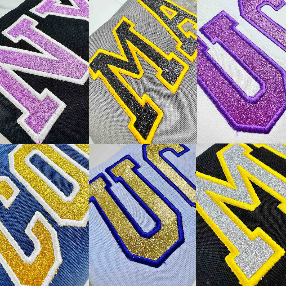 Custom Glitter MAMA Embroidered Sweatshirt