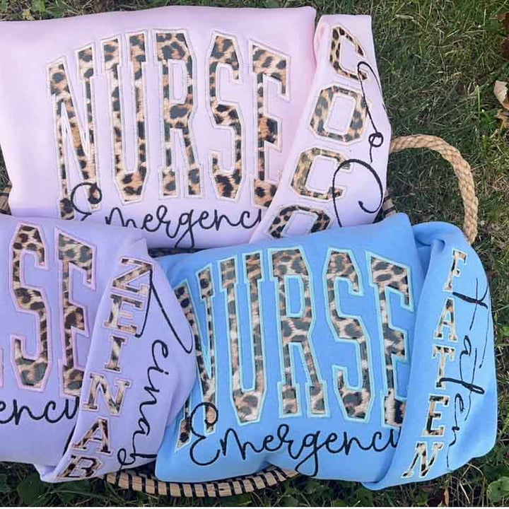 Cheetah Embroidered Crewneck