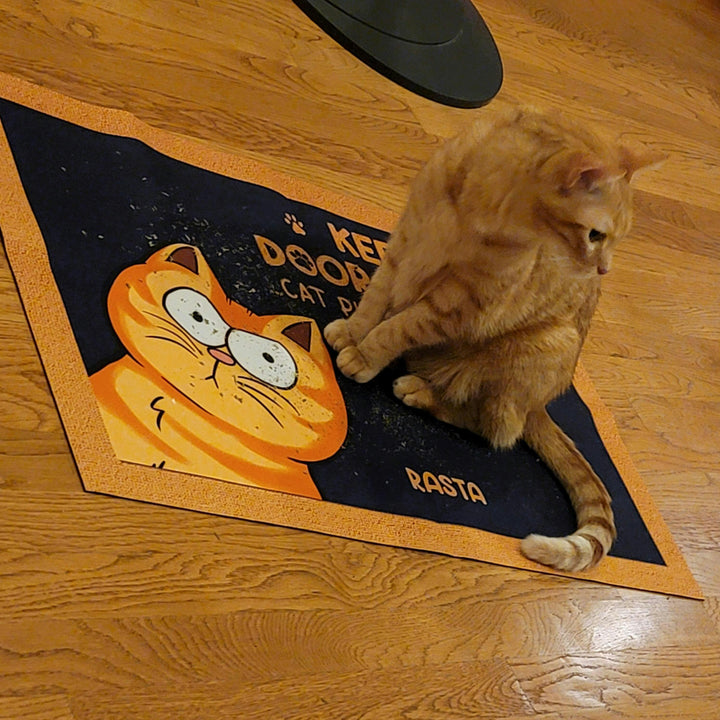 Don't Let The Cat Out No Matter What He Tells You - Cat Personalized Custom Home Decor Decorative Mat