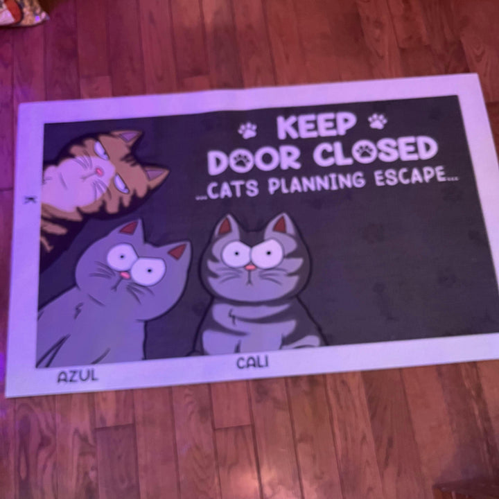 Don't Let The Cat Out No Matter What He Tells You - Cat Personalized Custom Home Decor Decorative Mat