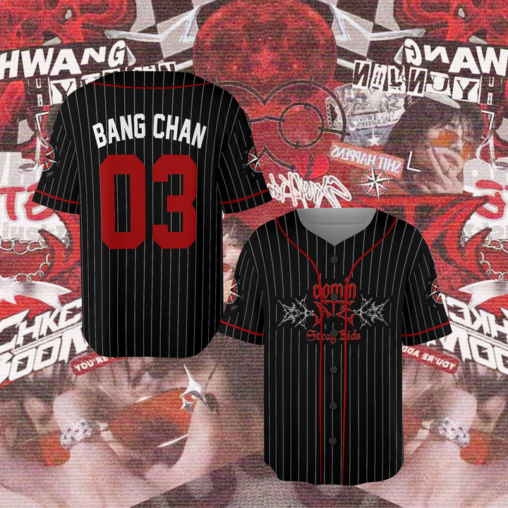 Custom DominATE Skz World Tour 2025 Kpop Trending Jersey, Lee Know, Changbin,IN, SKZ Merch, Skz Shirt, GiftForFan