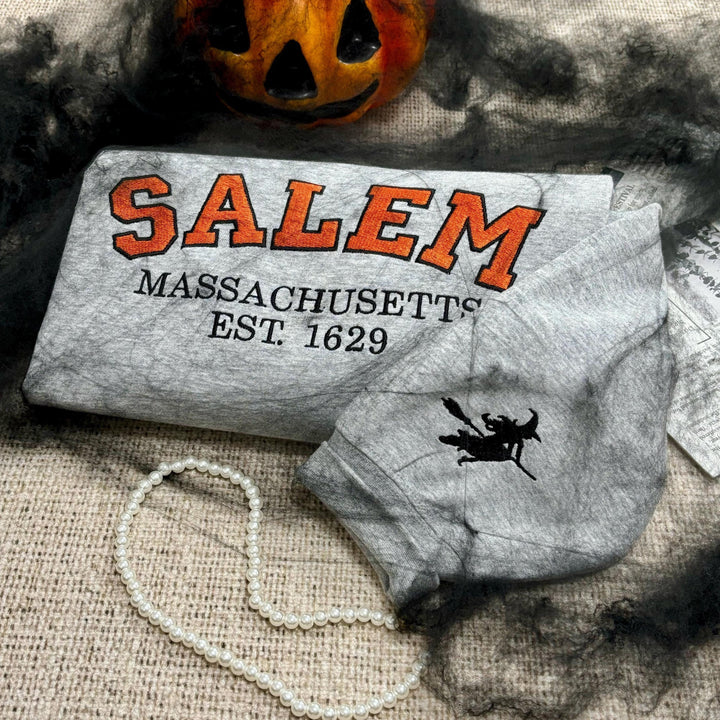 Salem Massachusetts Embroidered Sweatshirt