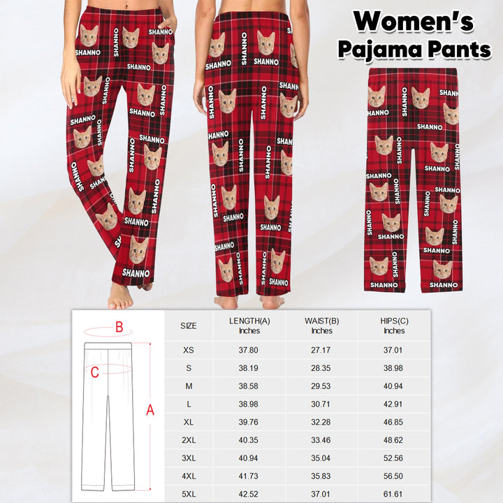 Personalized Photo & Name Pajamas,Custom Pajama Pants Men Women