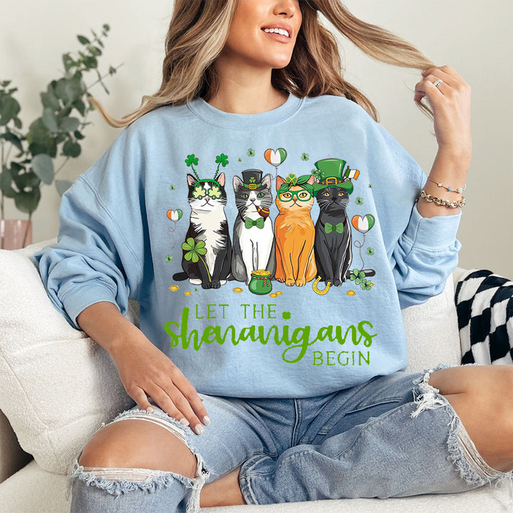Cat St Patrick's Day  Cat Irish  Sweatshirt