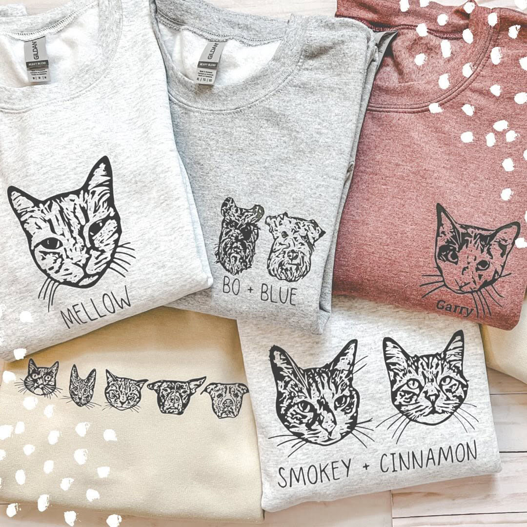 Custom Cat Portrait Sweatshirt