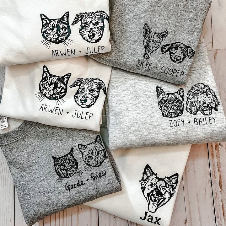 Custom Cat Portrait Sweatshirt