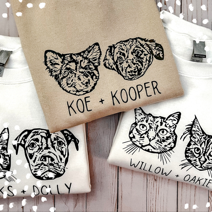 Custom Cat Portrait Sweatshirt