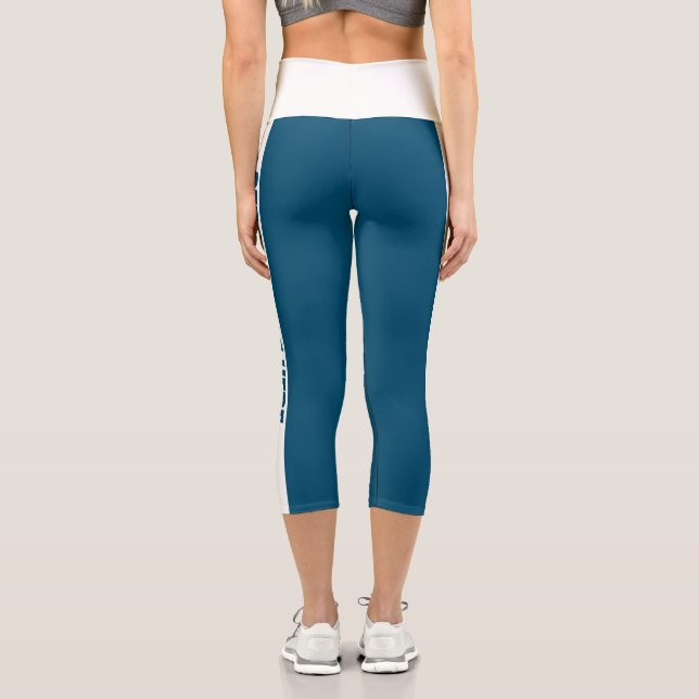 Personalized Splice Color Striped Capri Leggings