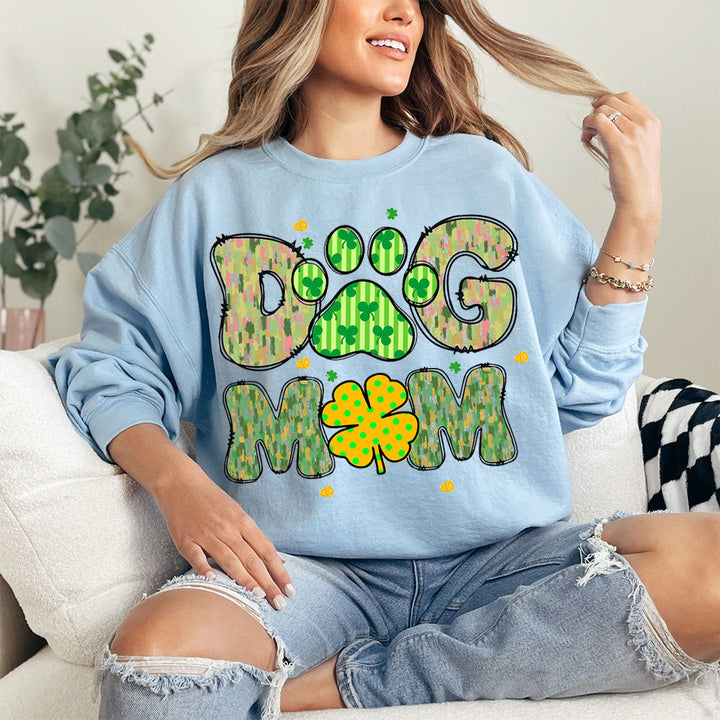 Dog Mom St Patricks Coquette Sweatshirt