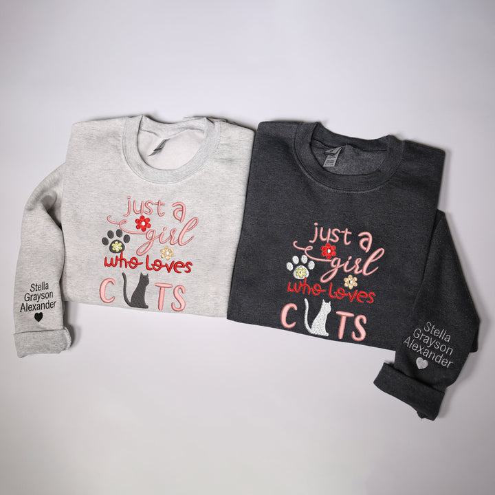 Customization just a girl who loves cats hoodie