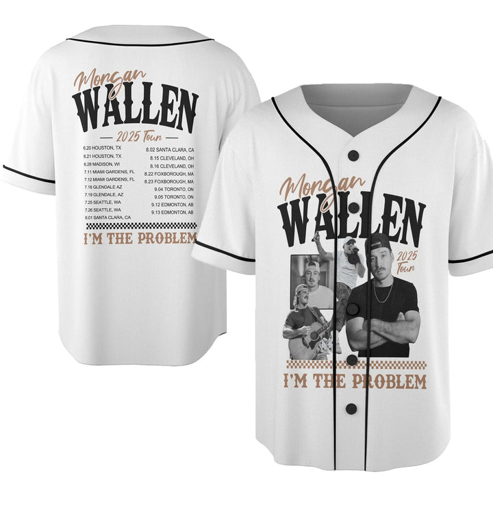 Morgan I'm The Problem Tour 2025 Jersey, Wallen Concert 2025, Mor-gan Wallen Fan Jersey