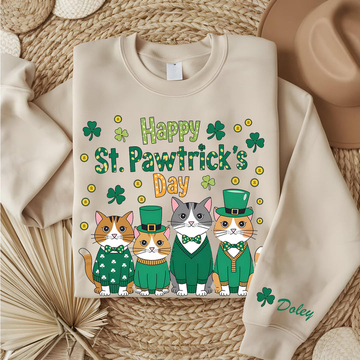 St. Patrick’s Day Cats Cute Irish  , Funny Cat  Sweatshirt