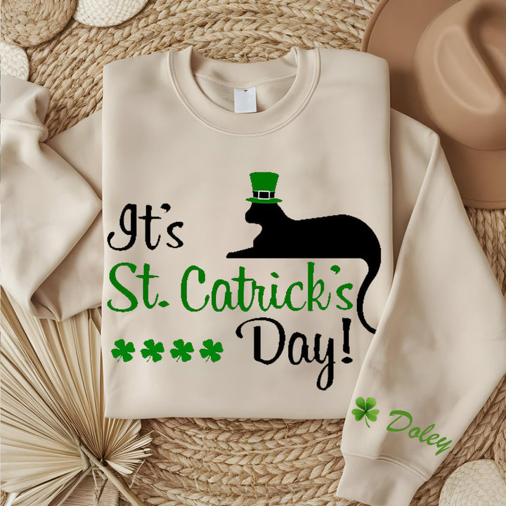 Sweat-shirt « One Lucky Cat Mom »