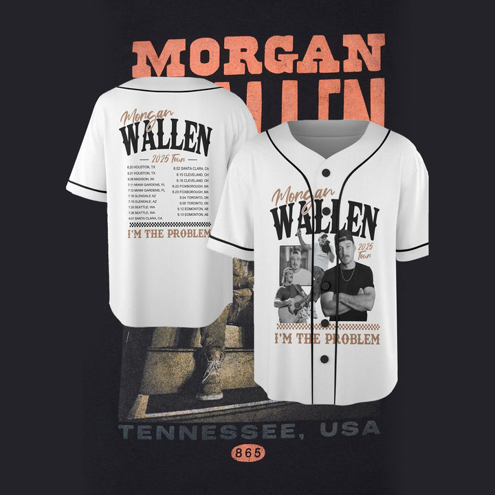 Morgan I'm The Problem Tour 2025 Jersey, Wallen Concert 2025, Mor-gan Wallen Fan Jersey