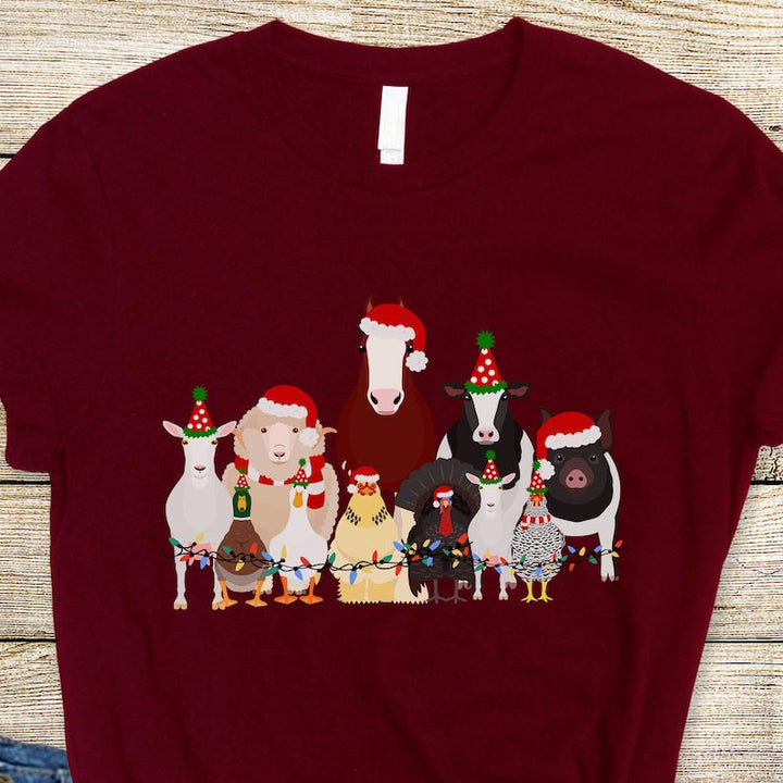 Christmas Harvest print hoodie
