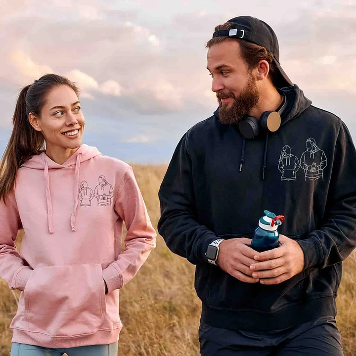 Custom Embroidered Sweatshirts, Hoodies & T-Shirts - Best Gifts For Couple Lover