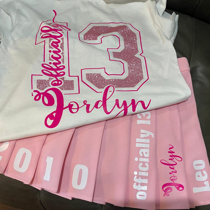Personalized Glitter Birthday,Long sleeve T-shirt, Sweatshirt or Hoodie