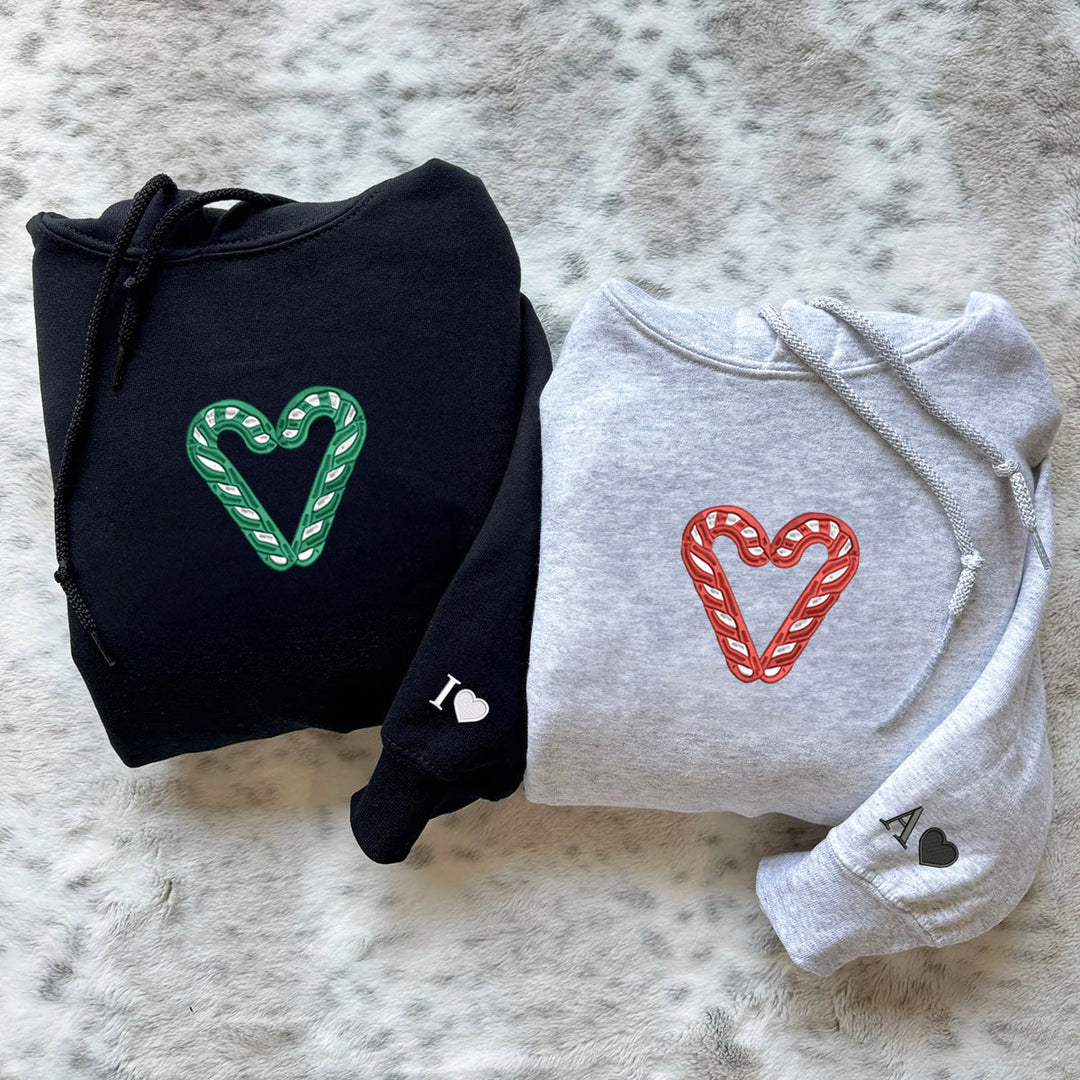 Custom Christmas candy stick hoodie