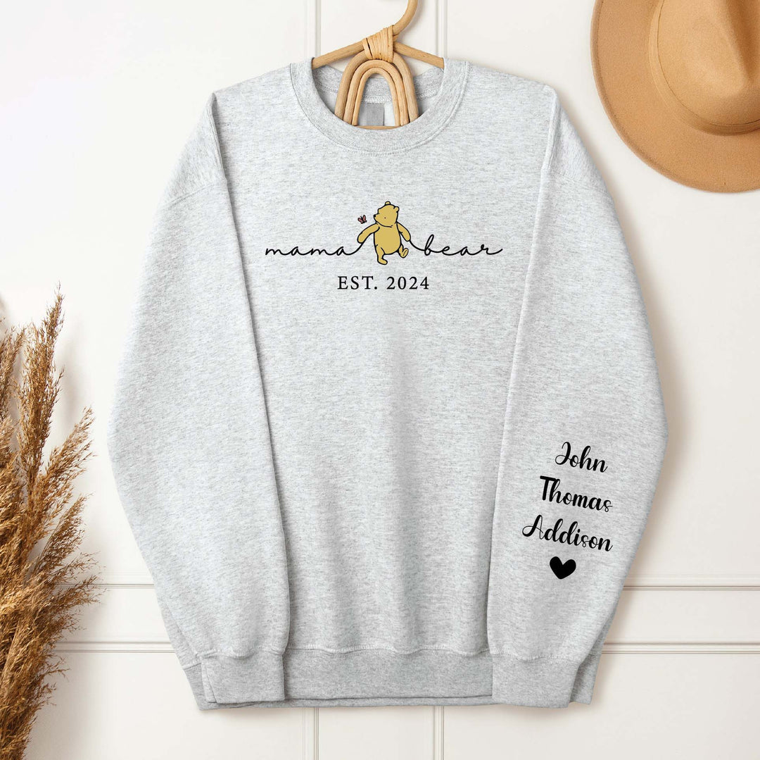 Custom Mama Bear Est Year Sweatshirt