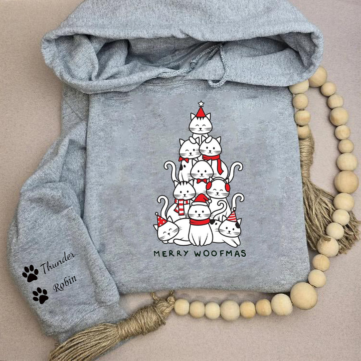 Custom Merry Woofmas pet hoodie