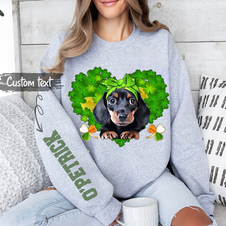 Custom Sleeve Text St. Patrick's Day Sweatshirt