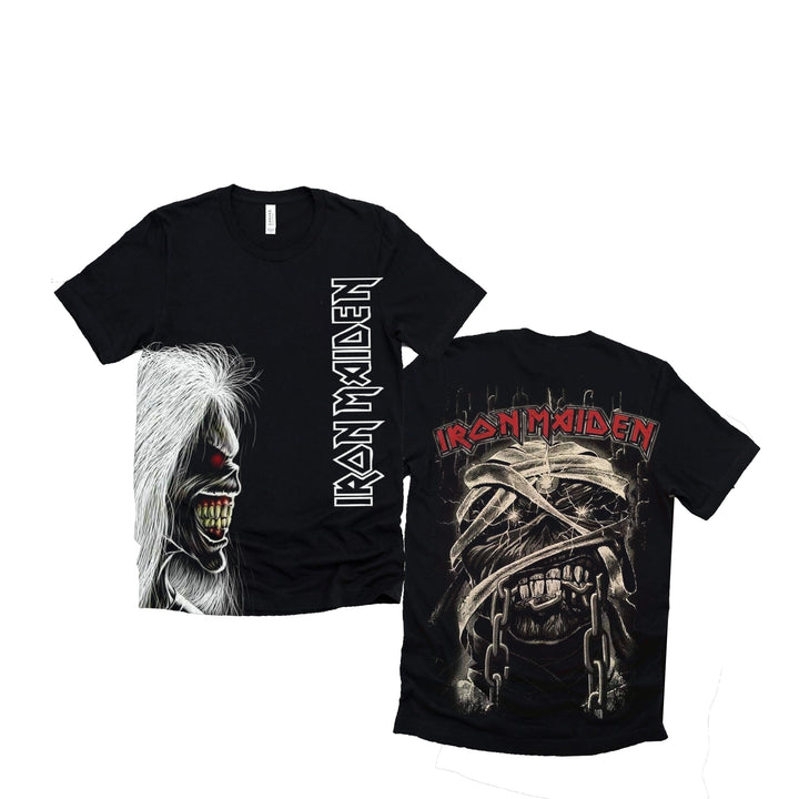 Personalized Iron Maiden Skull Print T-shirt