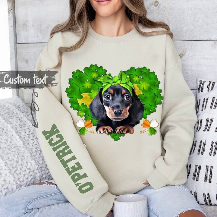 Custom Sleeve Text St. Patrick's Day Sweatshirt
