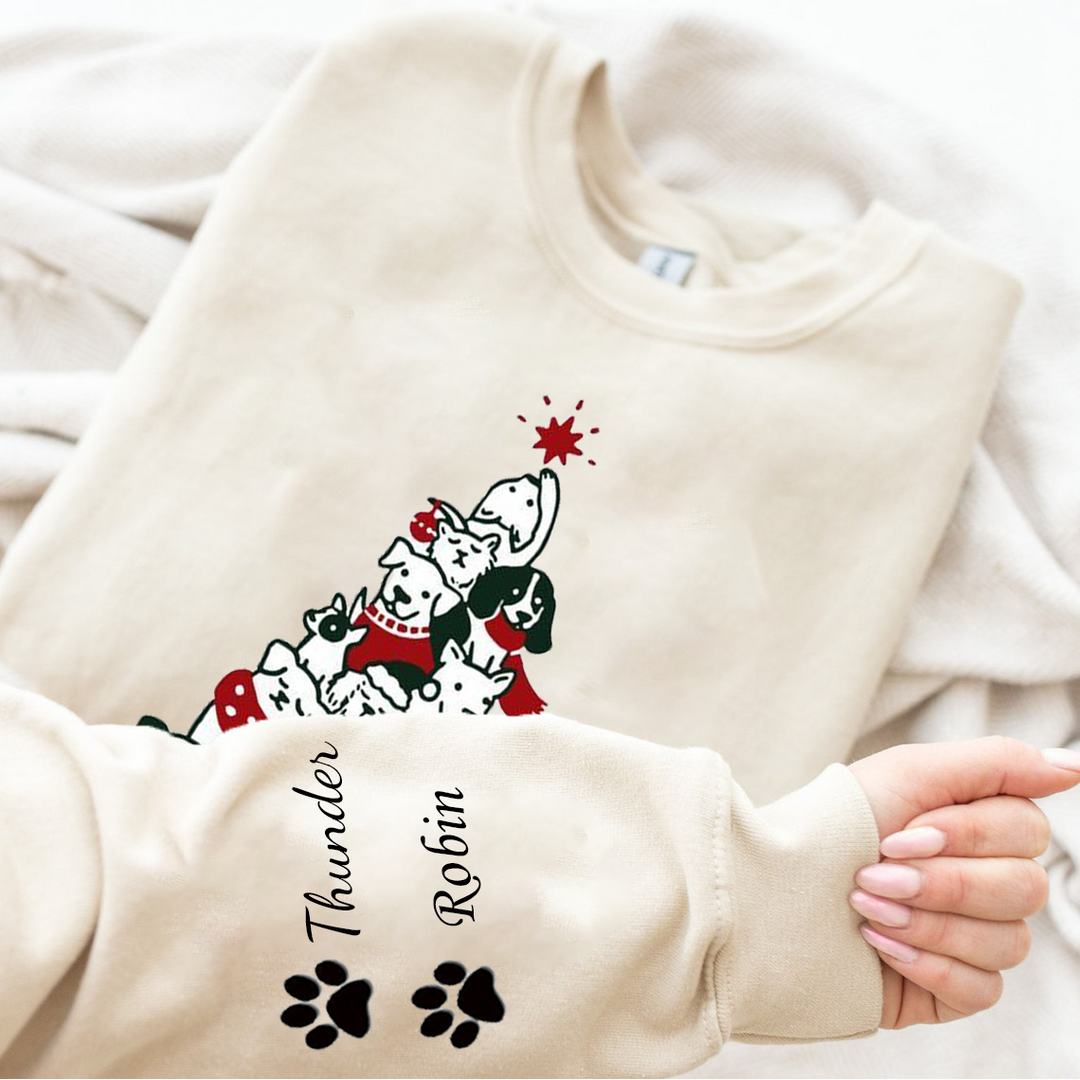 Custom Merry Woofmas pet hoodie