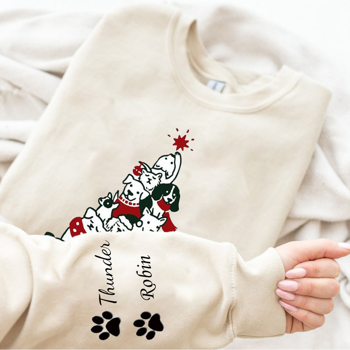 Custom Merry Woofmas pet hoodie