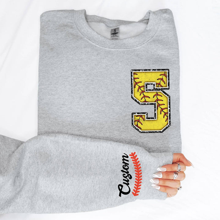 Custom Name and Number Softball Sweater
