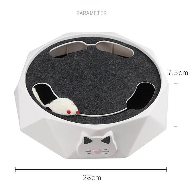 Electric mousetrap turntable cat toy