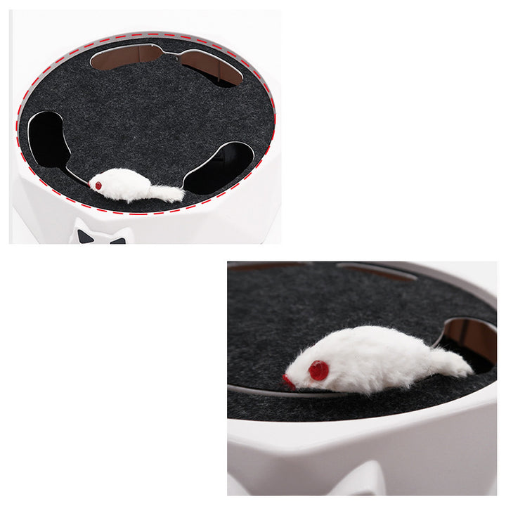 Electric mousetrap turntable cat toy