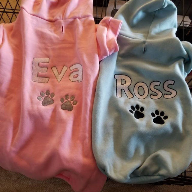 Personalized Dog Hoodie - Embroidered Name Pet Hoodie